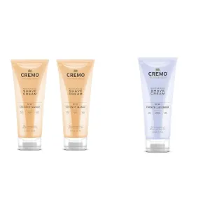 Cremo Coconut Mango and French Lavender Moisturizing Shave Creams, Astonishingly Superior Shaving Creams for Women, 6 Fl Oz, Pack of 2