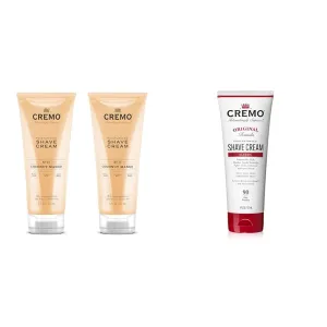 Cremo Coconut Mango and Original Shave Creams, Astonishingly Superior Ultra-Slick Shaving Creams for Women and Men, 6 Fl Oz (Pack of 2)