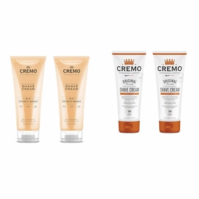 Cremo Coconut Mango and Sandalwood Shave Creams, 6 Fl Oz (2 Packs of 2)