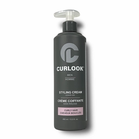 Curly Hair Styling Cream (Men) | Silicone-Free - 400ml (13.5 oz) - Transforms and revives hair into soft, flexible and defined curls | Made in Canada