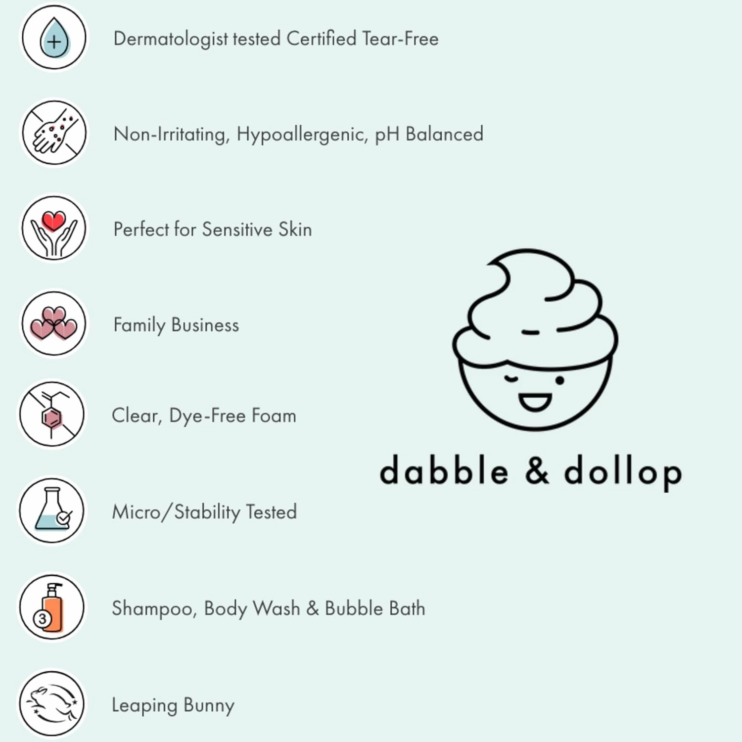 Dabble & Dollop Tropical Mini Bath Bombs & Coconut Shampoo, Body Wash and Bubble Bath for Kids - All Natural Scents, Resealable Pouch, USA Made, Vegan, Gluten-Free, Cruelty-Free (Pack of 2)