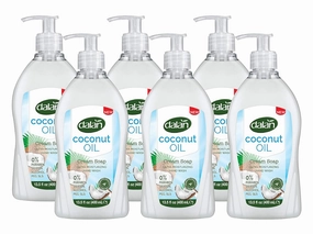 Dalan Coconut Oil Cream Ultra Moisturizing Liquid Hand Soap for Normal and Dry Hands Fresh Clean and Soft Feeling (13.5 Fl Oz / 400 mL (Pack of 6))