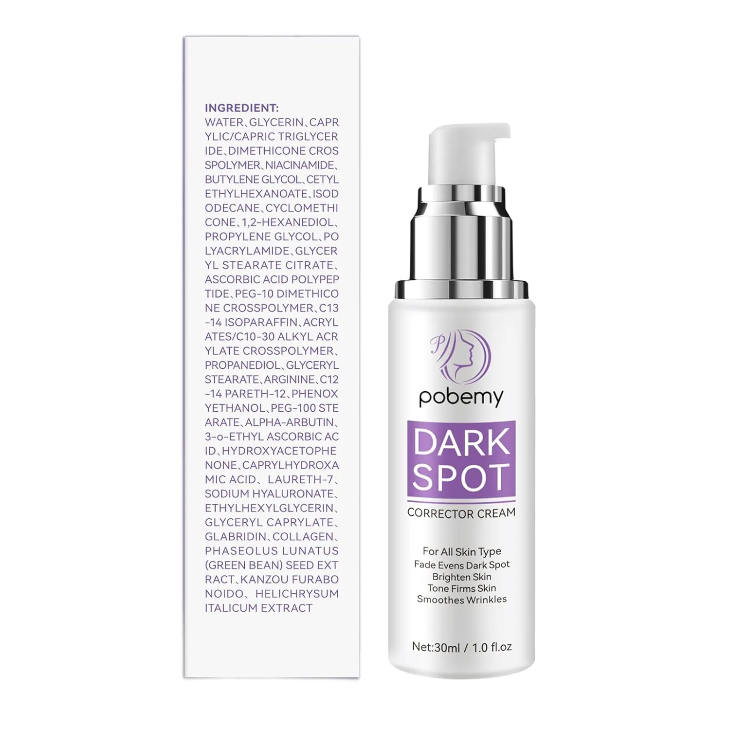 Dark Spot Remover for Face Body, Dark Spot Corrector Cream for Sun Spots, Age Spots, Brown Spots, Melasma Natural Dark Spot Remover Skin Care with Niacinamide Vitamin C for Women (1.0 Fl Oz)