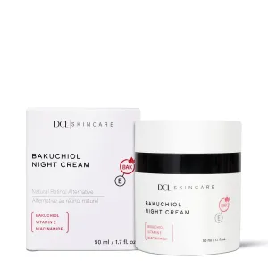DCL Skincare Bakuchiol Night Cream Natural Retinol Alternative with Niacinamide and Vitamin E, 1.7 mL