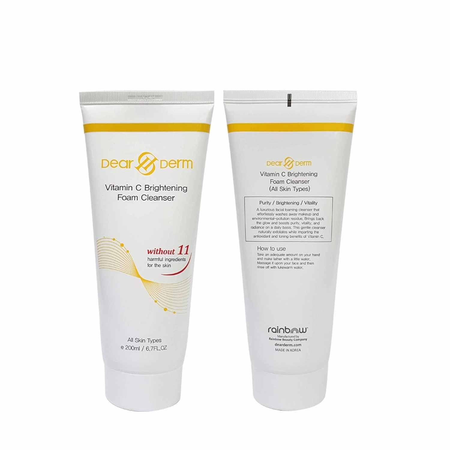 Dearderm Vitamin C Brightening Foam Cleanser 6.7oz/190g