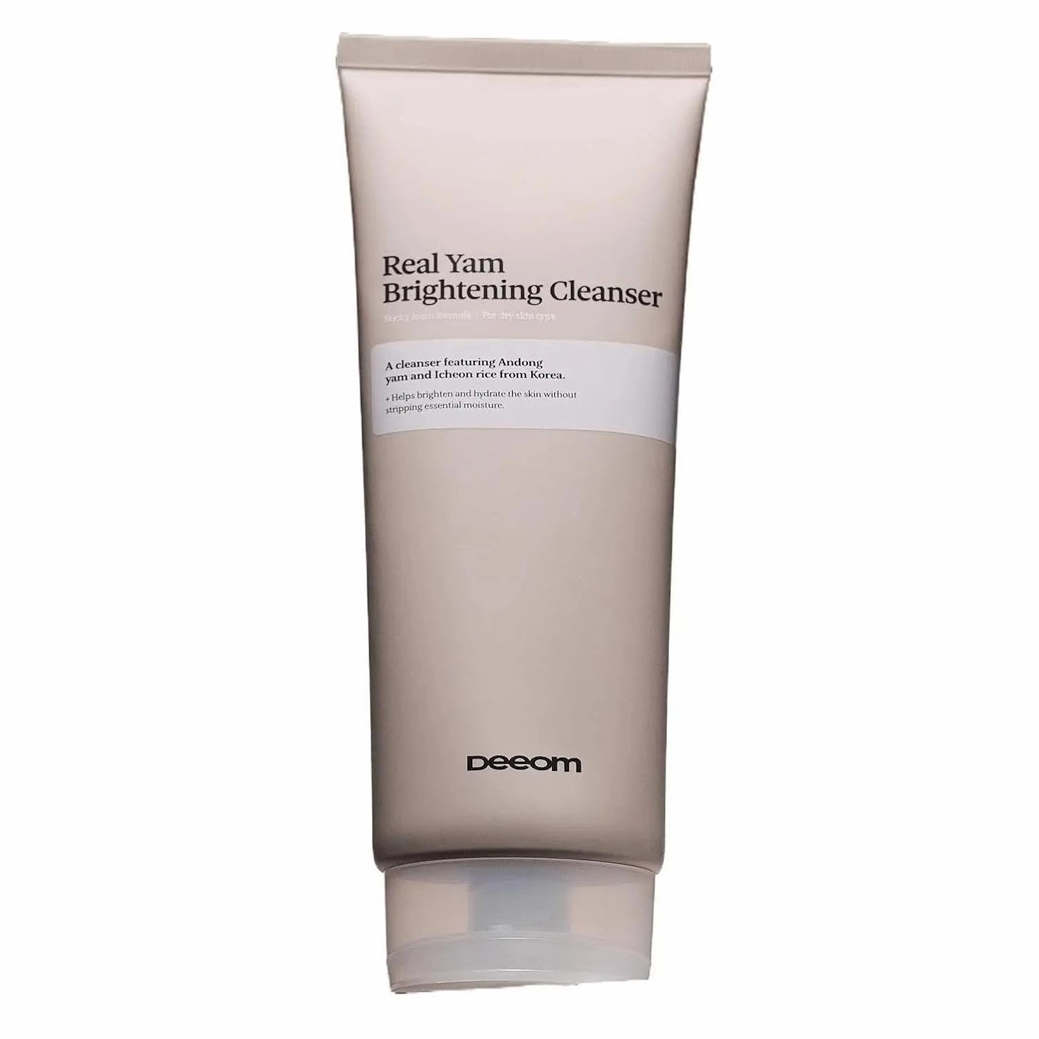 Deeom Real Yam Brightening Cleanser, Gentle Facial Cleanser with Niacinamide, 6.76 oz