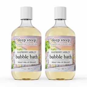 Deep Steep Bubble Bath, 17 Ounce (Pack of 2) (Raspberry Merlot)