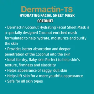 Dermactin-TS Hydrating Coconut Facial Sheet Mask (12-Pack)