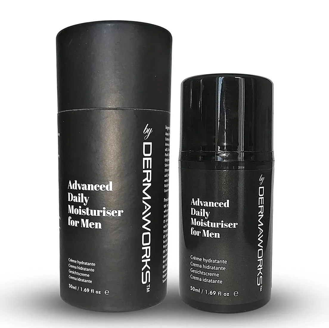Dermaworks Face Moisturizer for Men – Hydrating & Nourishing Cream – Daily Anti-Aging Facial Moisturizer with Hyaluronic Acid – Lightweight, Fast-Absorbing Formula for Smooth & Revitalized Skin, 50ml