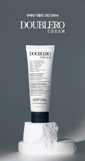 DEWVERO DERMATOLOGY DOUBLERO CREAM 130ml / 4.39 fl.oz - Filtrate, niacinamide make the skin bright, and 10 hyaluronic acid moisturize the skin to make it moist and healthy. Korean Skin Care