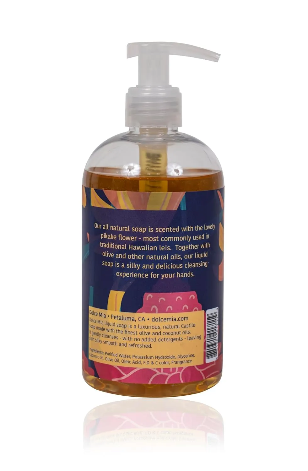 Dolce Mia | Castile Liquid Soap | Pikake | Vegetable Based | Naturally Moisturizing | 12 oz