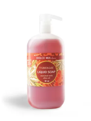 Dolce Mia | Castile Liquid Soap | Tuberose | Vegetable Based | Naturally Moisturizing | 32 oz Refill