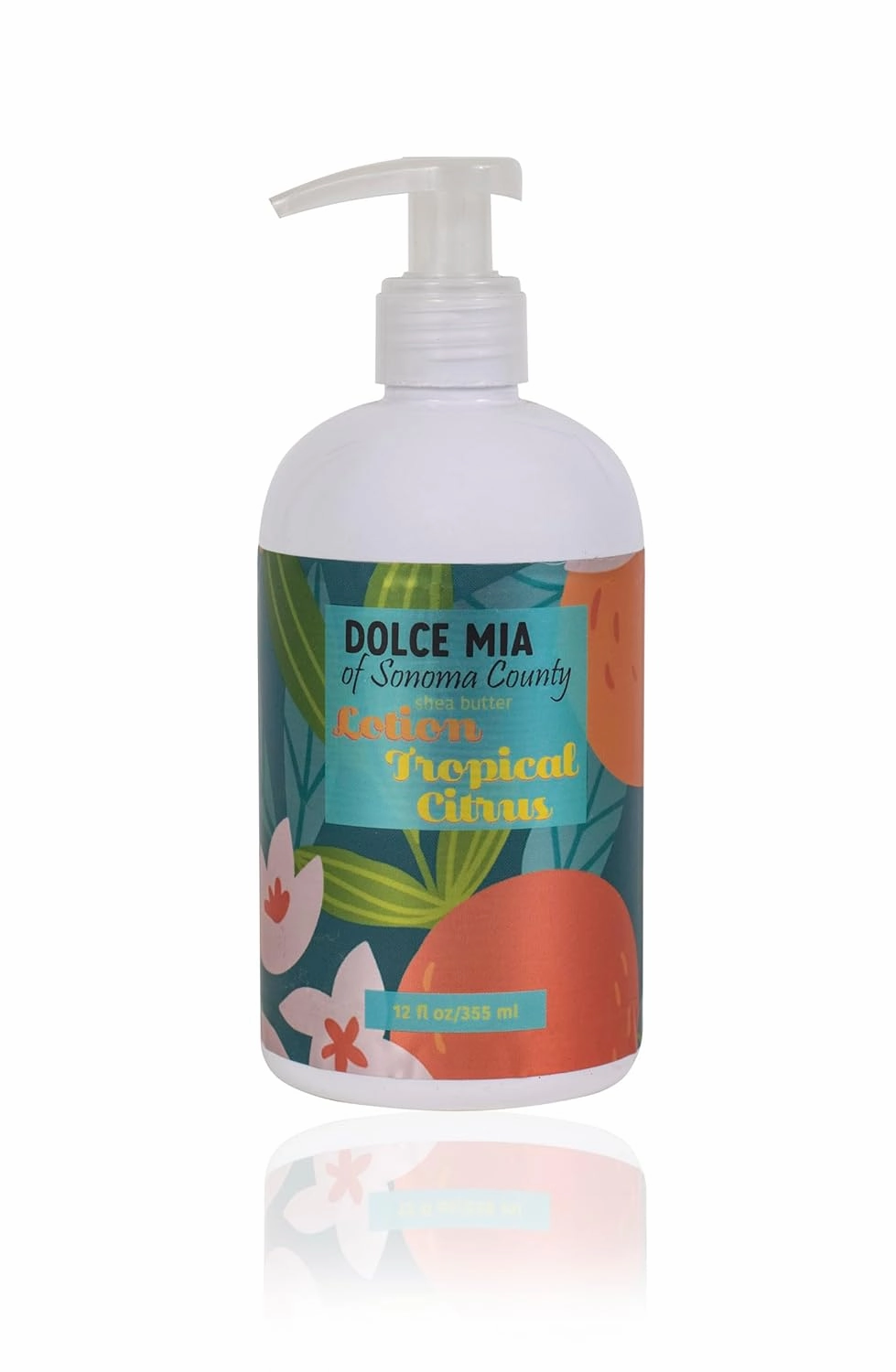Dolce Mia | Shea Butter Lotion | Tropical Citrus | Organic Botanicals | Hypoalergenic | Vegan and Cruelty Free | 12 oz
