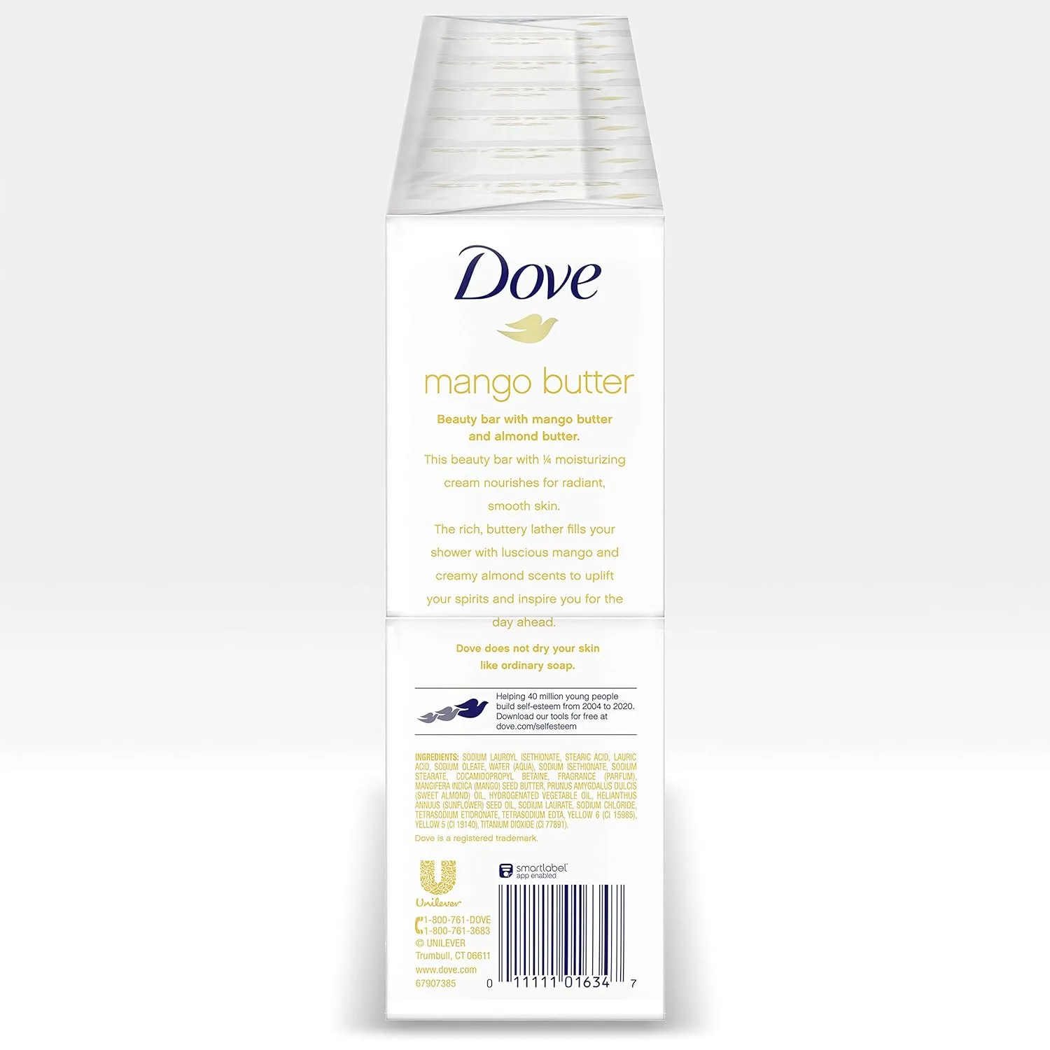 Dove Beauty Bar With Mango Butter 14 Bars To Moisturize Dry Skin More Moisturizing Than Bar Soap 3.75 oz