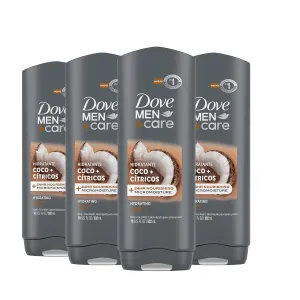 DOVE MEN   CARE Hidratante Coco   Cítricos Body and Face Wash 4 Count for Hydrated Skin Coconut