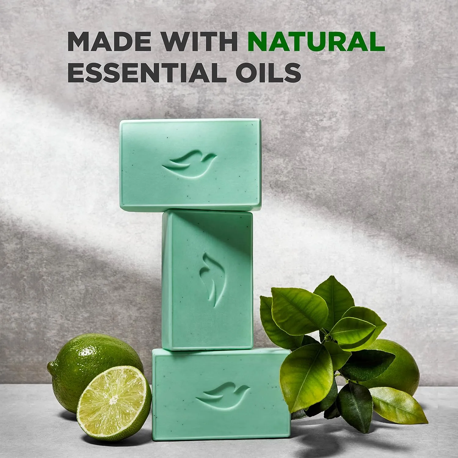 DOVE MEN   CARE Plant-Powered Natural Essential Oil Bar Soap Reinvigorating Lime   Avocado Oil to Clean and Hydrate Mens Skin 4-in-1 Bar Soap for Men's Body, Hair, Face and Shave. 5 oz, 4 Count
