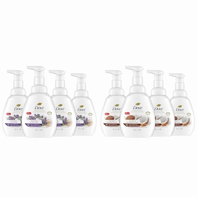 Dove Advanced Care Foaming Hand Wash Lavender & Rice Milk and Coconut & Almond Milk Packs of 4, 10.1 oz Each, Moisturizes Skin 10 Layers Deep