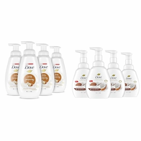 Dove Instant Foaming Body Wash Shea Butter & Foaming Hand Wash Coconut & Almond Milk Pack of 4 Protects Skin from Dryness, More Moisturizers than the Leading Ordinary Hand Soap, 10.1 oz
