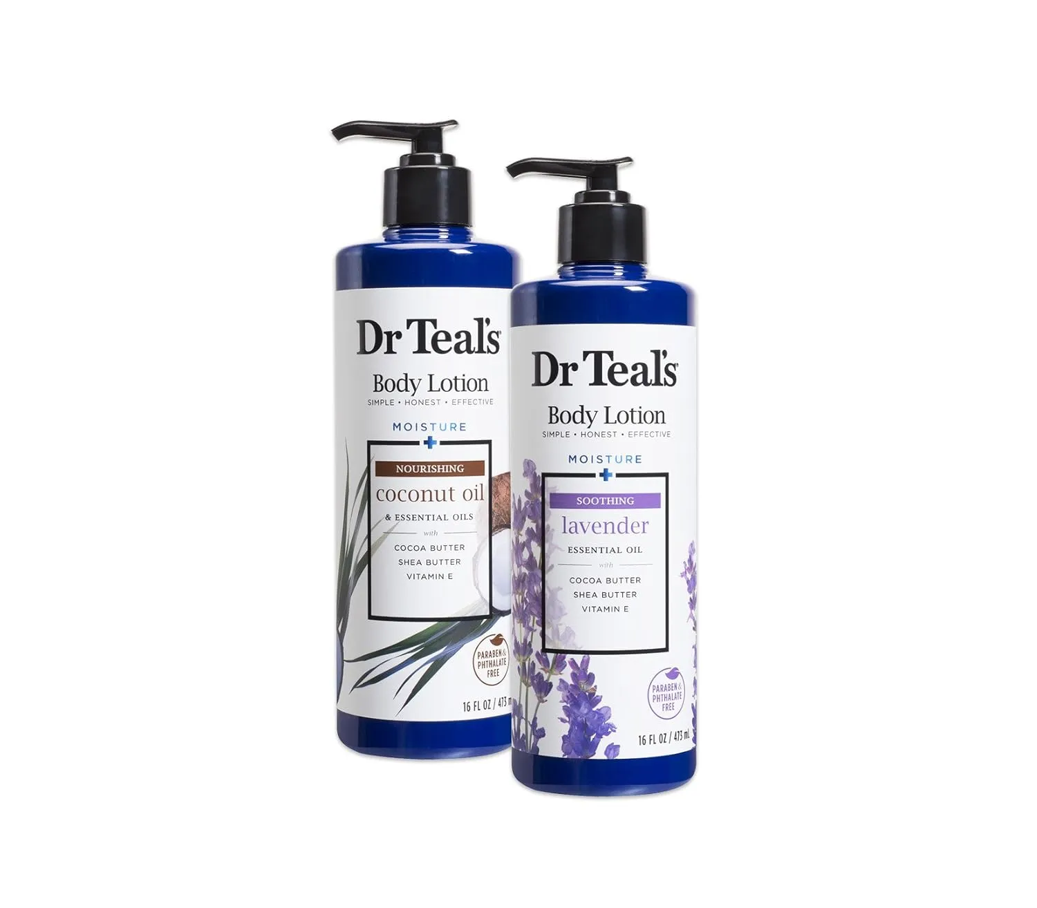 Dr Teal's Body Lotion - Coconut and Lavender, 2 Count - 32oz Total