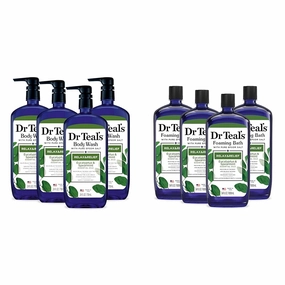 Dr Teal's Body Wash with Pure Epsom Salt, Relax & Relief with Eucalyptus & Spearmint & Foaming Bath with Pure Epsom Salt, Relax & Relief with Eucalyptus & Spearmint