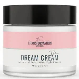 Dream Cream Menopause Skincare Night Cream - Wake Up Rested   Restored with Hyaluronic Acid, Niacinamide, Peptides, Melatonin and Magnesium. Overnight Face Mask by 2 See Transformation