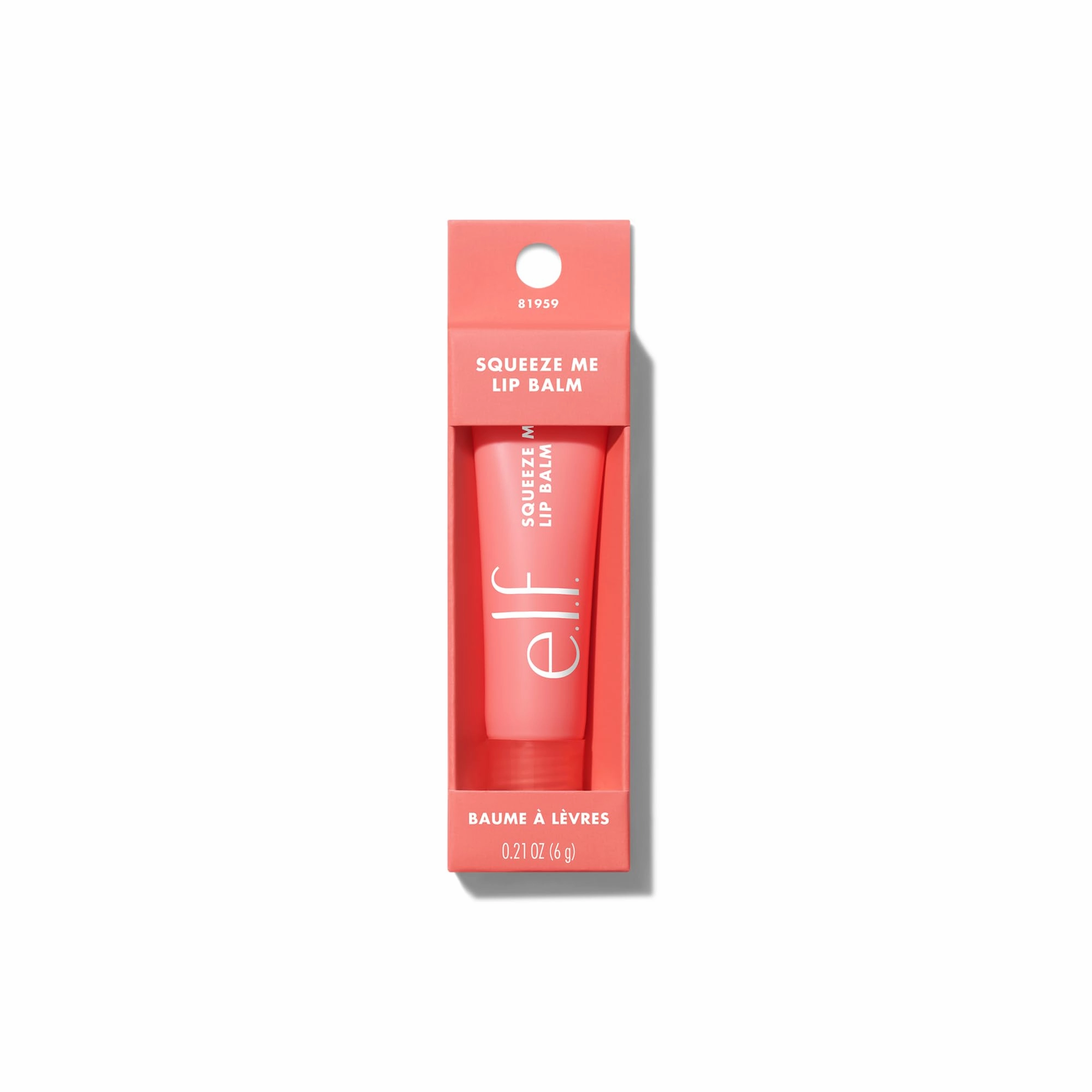 e.l.f. Squeeze Me Lip Balm, Moisturizing Lip Balm For A Sheer Tint Of Color, Infused With Hyaluronic Acid, Vegan & Cruelty-free, Strawberry (Pack of 2)
