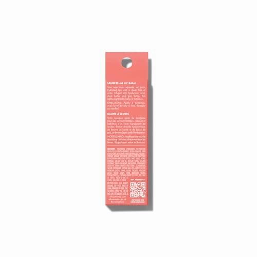 e.l.f. Squeeze Me Lip Balm, Moisturizing Lip Balm For A Sheer Tint Of Color, Infused With Hyaluronic Acid, Vegan & Cruelty-free, Strawberry (Pack of 2)