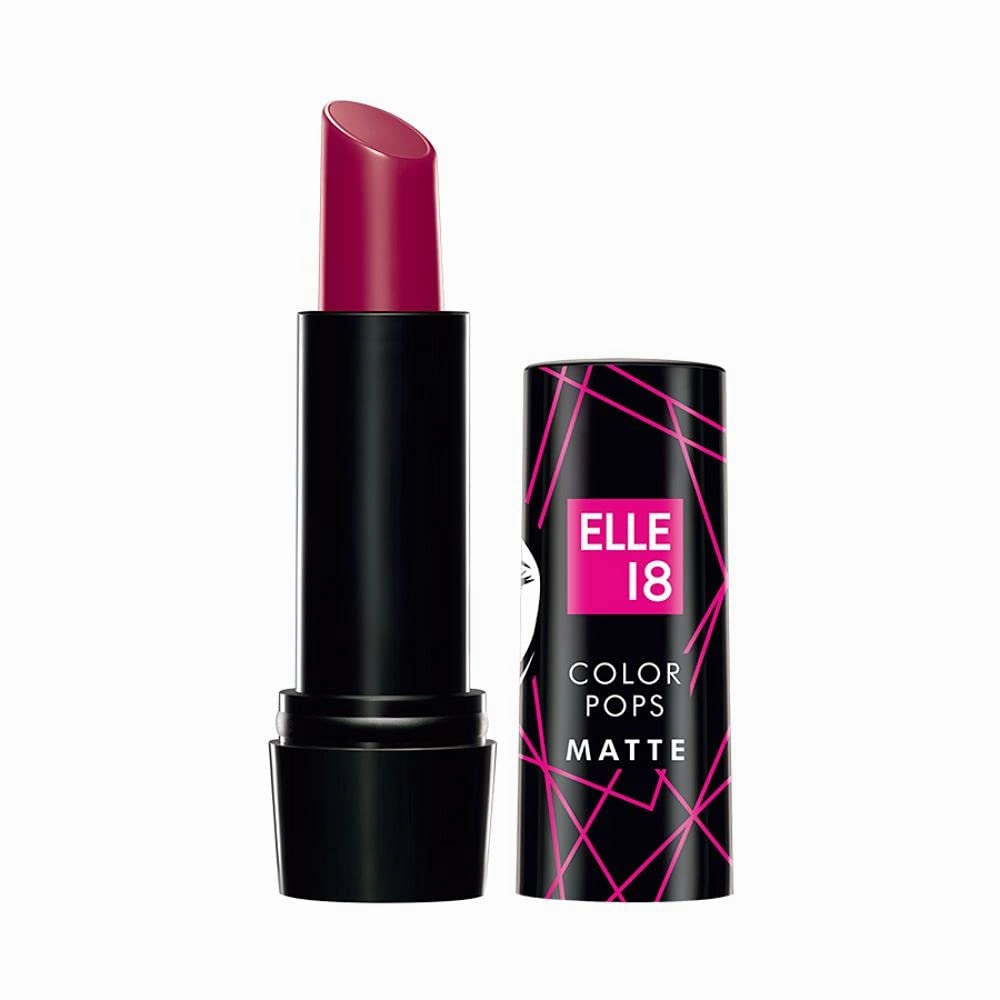 Elle 18 Matte, Glossy Finish Nail Pops Color 161, 5 Ml & Elle 8 Lipstick Berry Tea (Matte)