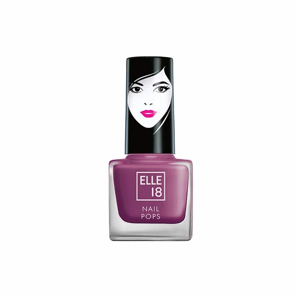 Elle 18 Matte, Glossy Finish Nail Pops Color 161, 5 Ml & Elle 8 Lipstick Berry Tea (Matte)