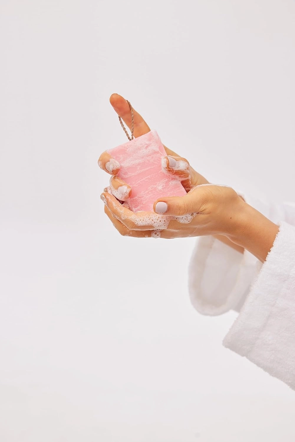 Envy U Bikini Care Soap Bar - For Shaving Relief, Ingrown Hairs, Razor Bumps and Razor Burns - Natural Organic Soap on a Rope with Coconut and Lye - Face and Body Wash