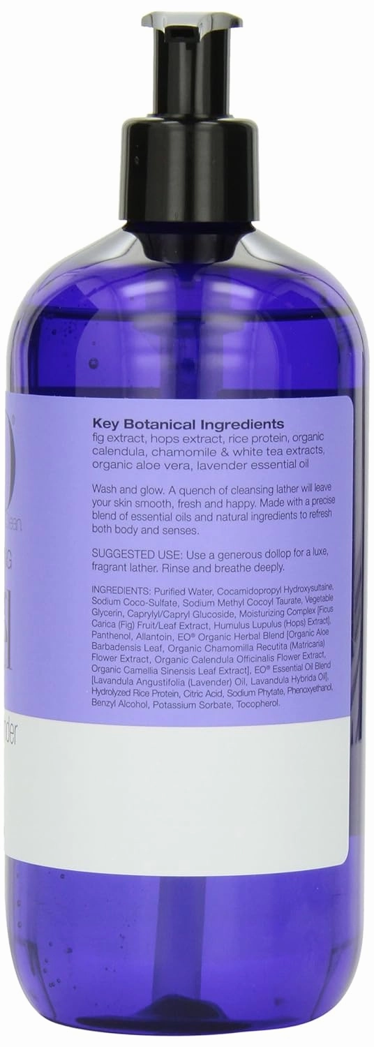 EO Shower Gel, French Lavender, 16-Ounce Bottles (Pack of 2)