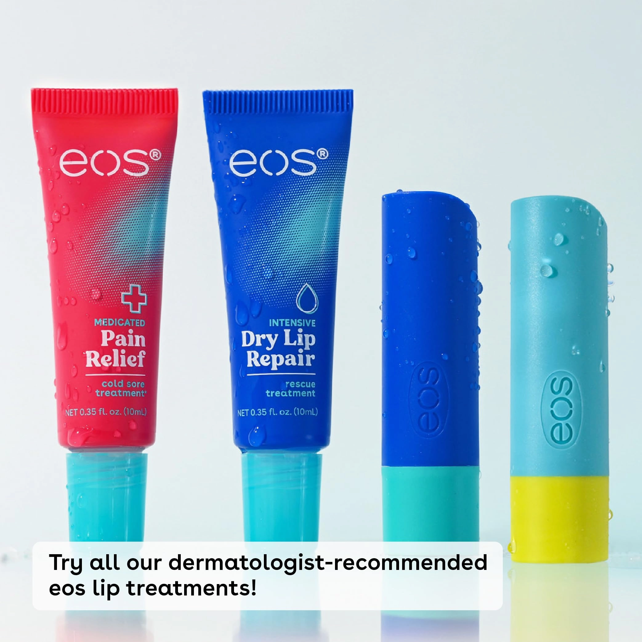 eos The Hero Lip Repair, 24HR Moisture for Severely Dry Lips, Natural Strawberry Extract, Hypoallergenic, 0.14 oz, 2-Pack