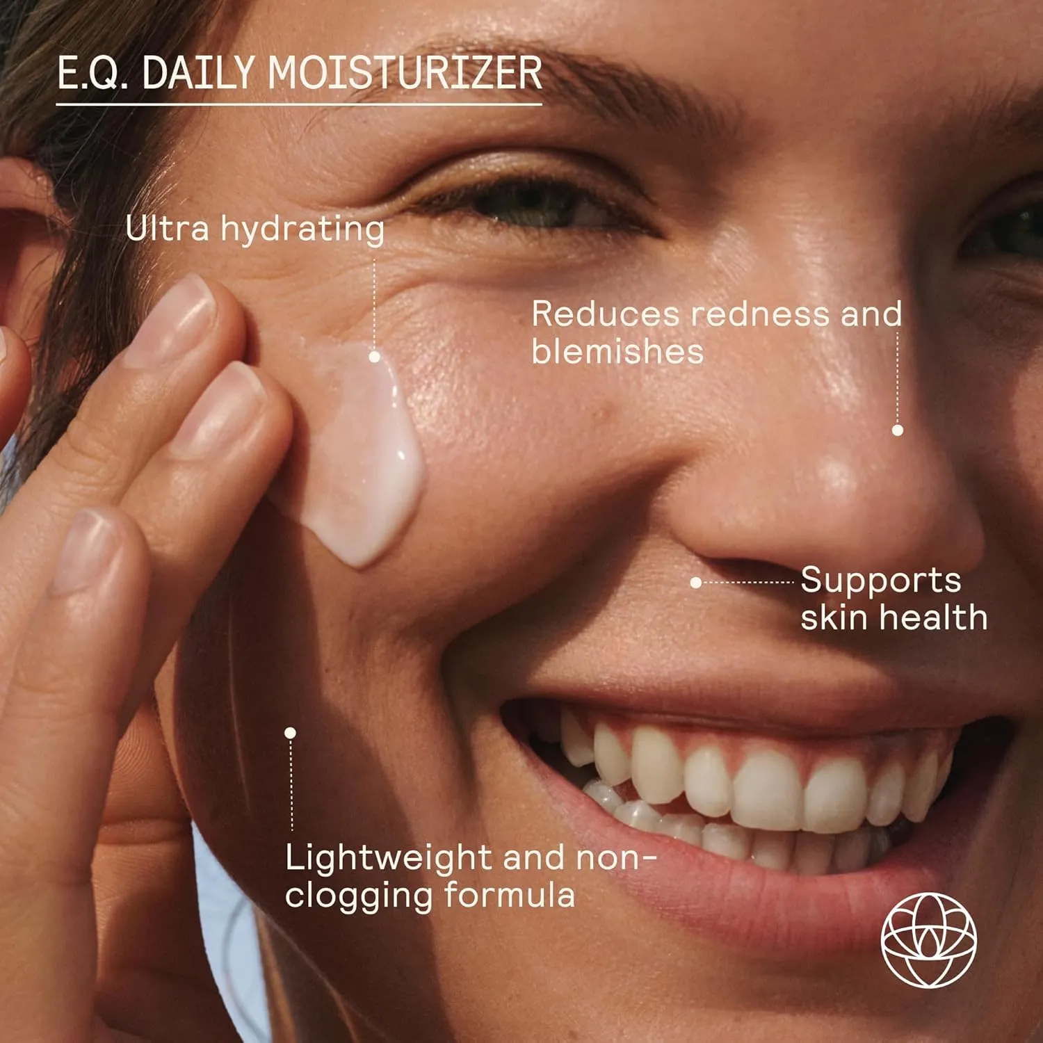 EQ Daily Moisturizer for Face | Hydrating Moisturizer with EGCG, Quercetin, Jojoba & Squalane Oil | Lightweight, Non-Comedogenic Face Cream for Men & Women | Fragrance-Free | Travel Size 0.5 oz