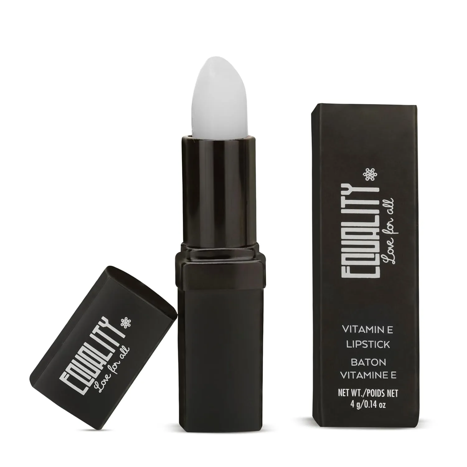 EQUALITY Vitamin E Lipstick, 4g / 0.14oz – Smooth & Creamy, Enriched with Vitamin E, Shea Butter, Aloe Vera, Menthol, Cream – Hydrating, Lightweight, Non-Comedogenic, Hypoallergenic, Halal Certified