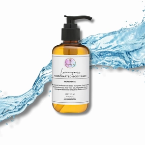 Essential Oil Body Wash - Cleanse, Hydrate, Soften, Smooth Coconut Oil, Aloe Vera Gel Super Natural Ingredients Moisturizing Fragrance-Free Formula Dry Skin Oil - (Lemongrass)