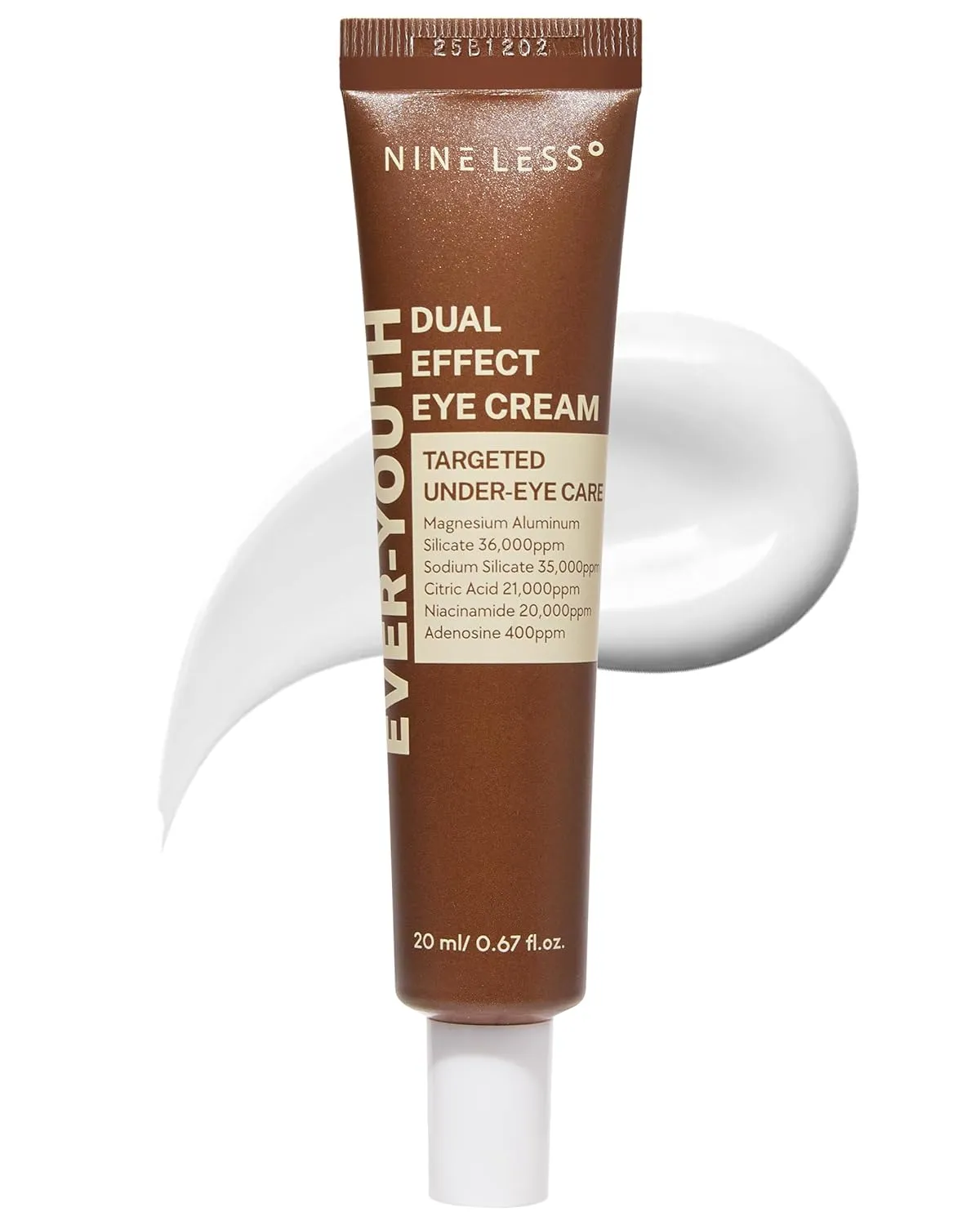 Ever-Youth Dual Effect Eye Cream Korean Skincare Instant Lifting Technology for Firm Eyes with Niacinamide Adenosine Hyaluronic Acid Ceramides for Fine Lines Bags Puffiness 0.5 fl oz