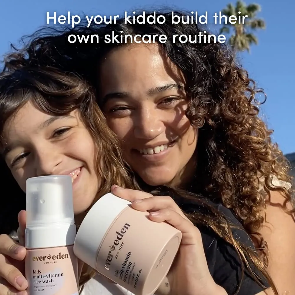 Evereden Kids Face Cream: Cool Peach, 1.7 oz. | Kids Face Lotion | Clean and Non-Toxic Kids Face Moisturizer | Multi-Vitamin Skin Care for Kids