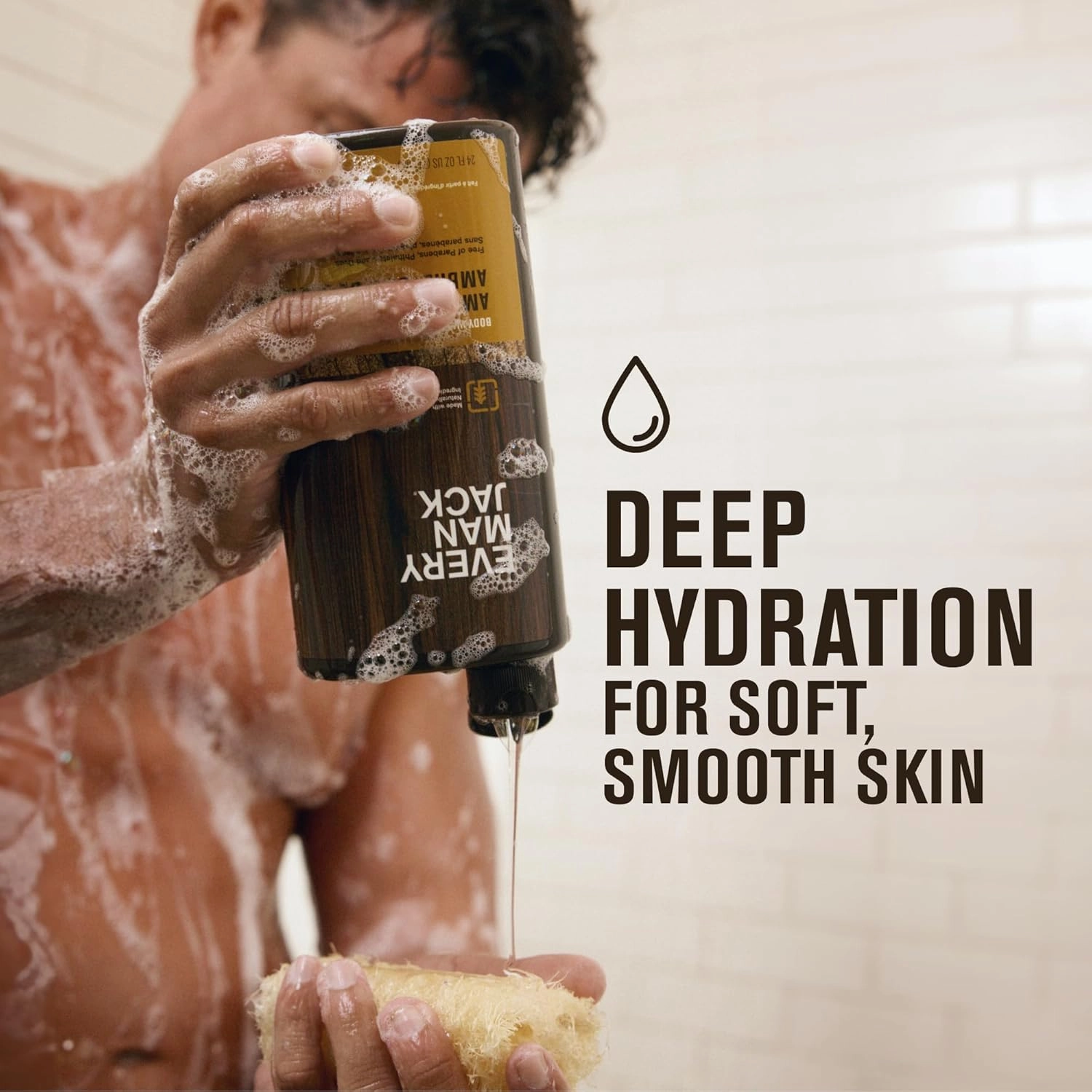 Every Man Jack Nourishing Sea Minerals   Citron Mens Body Wash for All Skin Types - Naturally Derived Ingredients - Cleanse and Hydrate Skin with Coconut and Glycerin - 24oz 2 Bottles