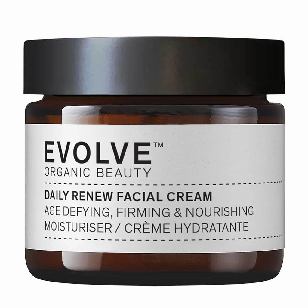 Evolve Organic Beauty - Natural Daily Renew Facial Cream | Small-Batch, Vegan Clean Beauty (2 oz | 60 mL) Packaging May Vary