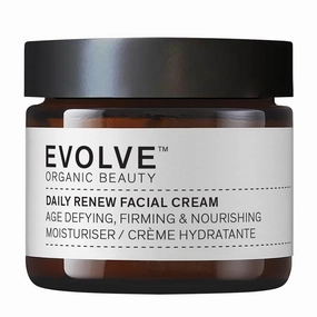 Evolve Organic Beauty - Natural Daily Renew Facial Cream | Small-Batch, Vegan Clean Beauty (2 oz | 60 mL) Packaging May Vary