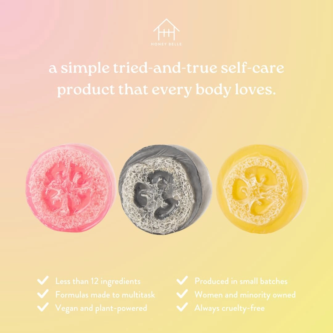 Exfoliating Loofah Soap 3-Pack Tried and True - Exfoliating Bar Soap with Loofah Inside - Cleansing, Moisturizing, Nourishing, Scrubby Soap - Plant-Based, Eco-Friendly, Vegan, Cruelty-Free