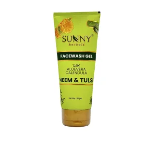 Face Wash Gel Enriched With Aloe vera, Neem & Tulsi | For Cleansing, Preventing Pimples & Removing Extra Oil | For All Skin Type, 110ml