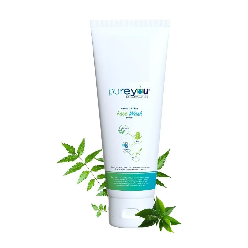 Face Wash with Tea Tree, Hyaluronic Acid & Niacinamide | Acne Control & Hydration (100ml)