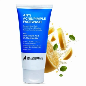 Face Cleanser - With 2% Salicylic Acid And 5% Niacinamide –70ml(Pack Of 1) / Anti-Acne Cleanser For Face/Paraben & Fragrance-Free