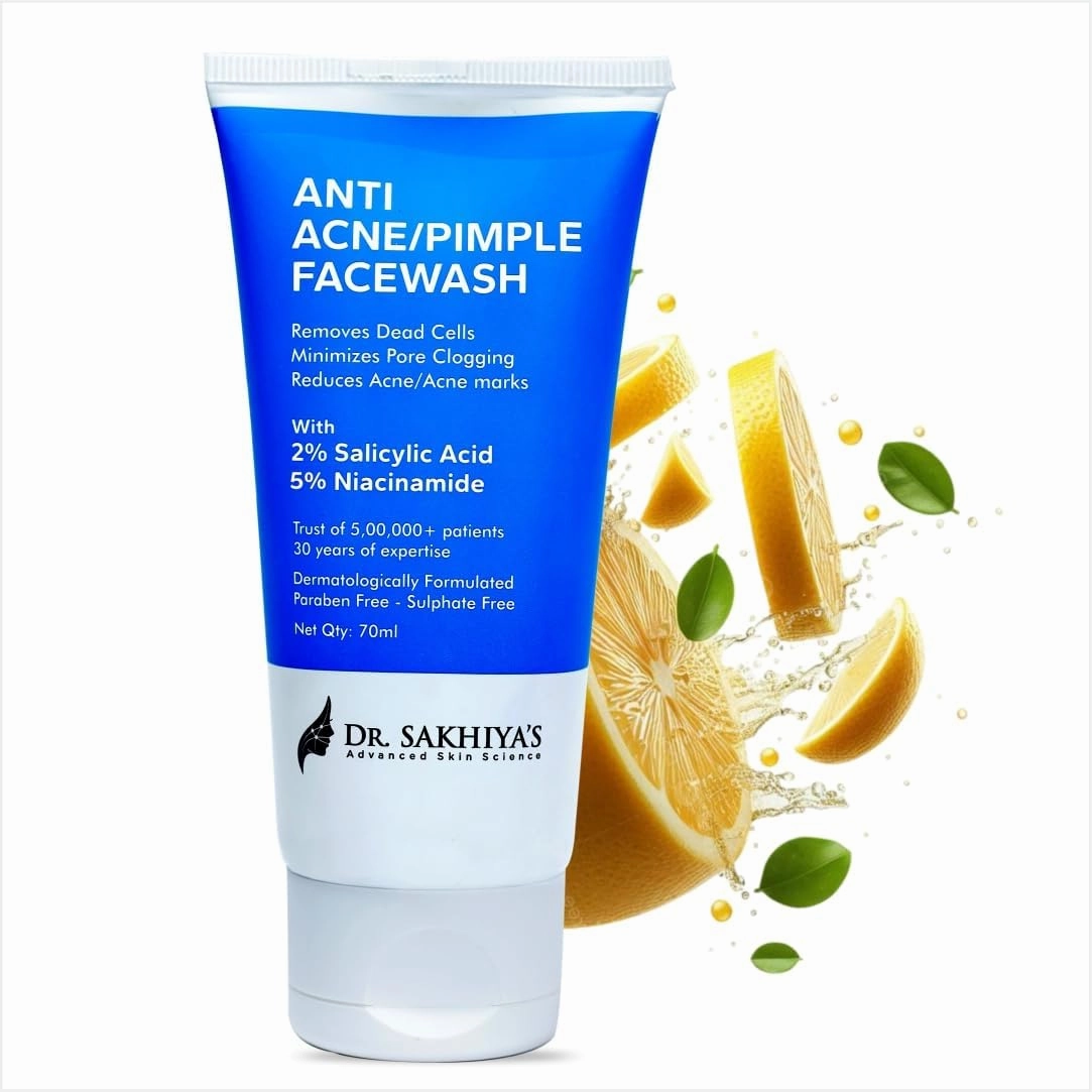 Face Cleanser - With 2% Salicylic Acid And 5% Niacinamide –70ml(Pack Of 1) / Anti-Acne Cleanser For Face/Paraben & Fragrance-Free