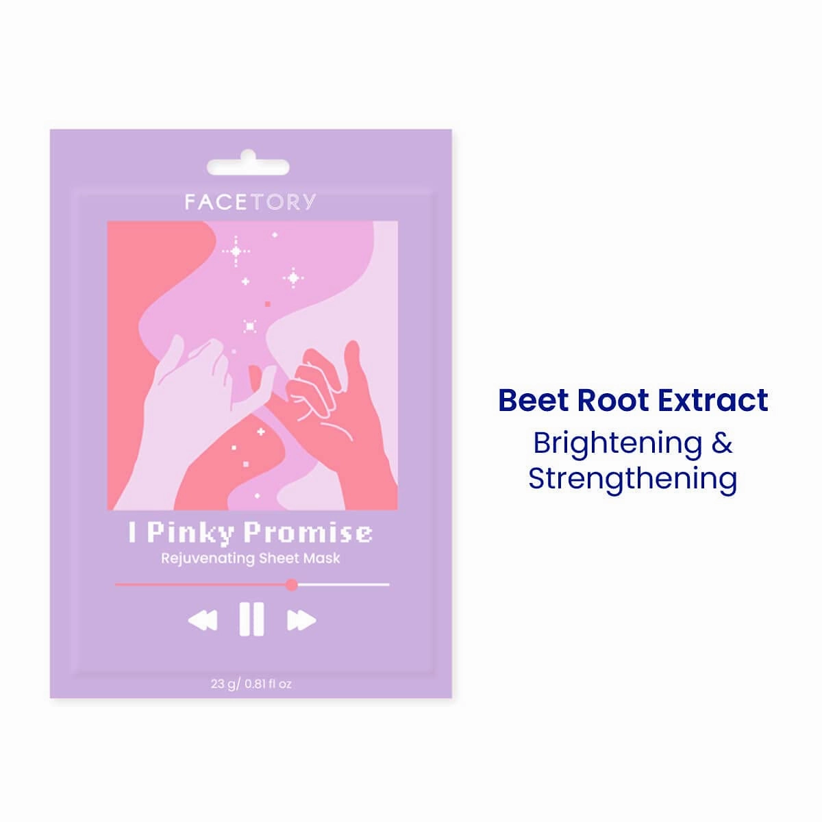 FACETORY K Beauty Face Mask Skin Care - REJUVENATING Sheet Mask for ACNE-PRONE Skin with Beetroot Extract | Brighten Skin, Protect, Strengthen (10 Pack)
