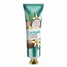 FARMASi Hand Cream, for Dry, Moisturizer, Silky Softness, Hydrating 1 fl. oz. / 30 ml (Coconut & Vanilla)