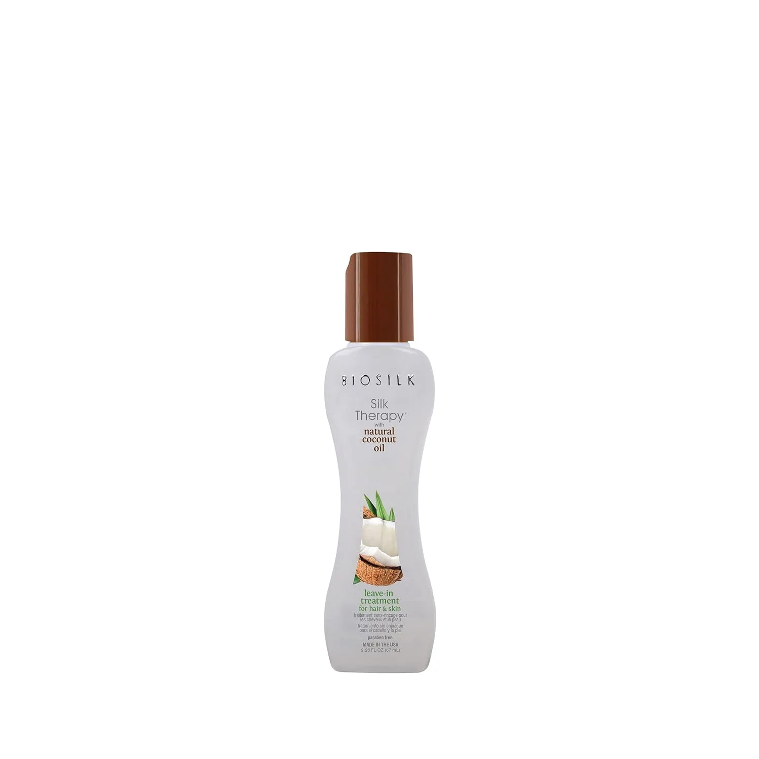Farouk Biosilk Silk Therapy Organic Coconut Oil Leave-in Treatment For Hair & Skin, 0.14 Ounce
