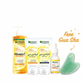 Fast Bright Gel Wash   Day Cream   Night Cream   Serum   FREE Guasha At 20% OFF