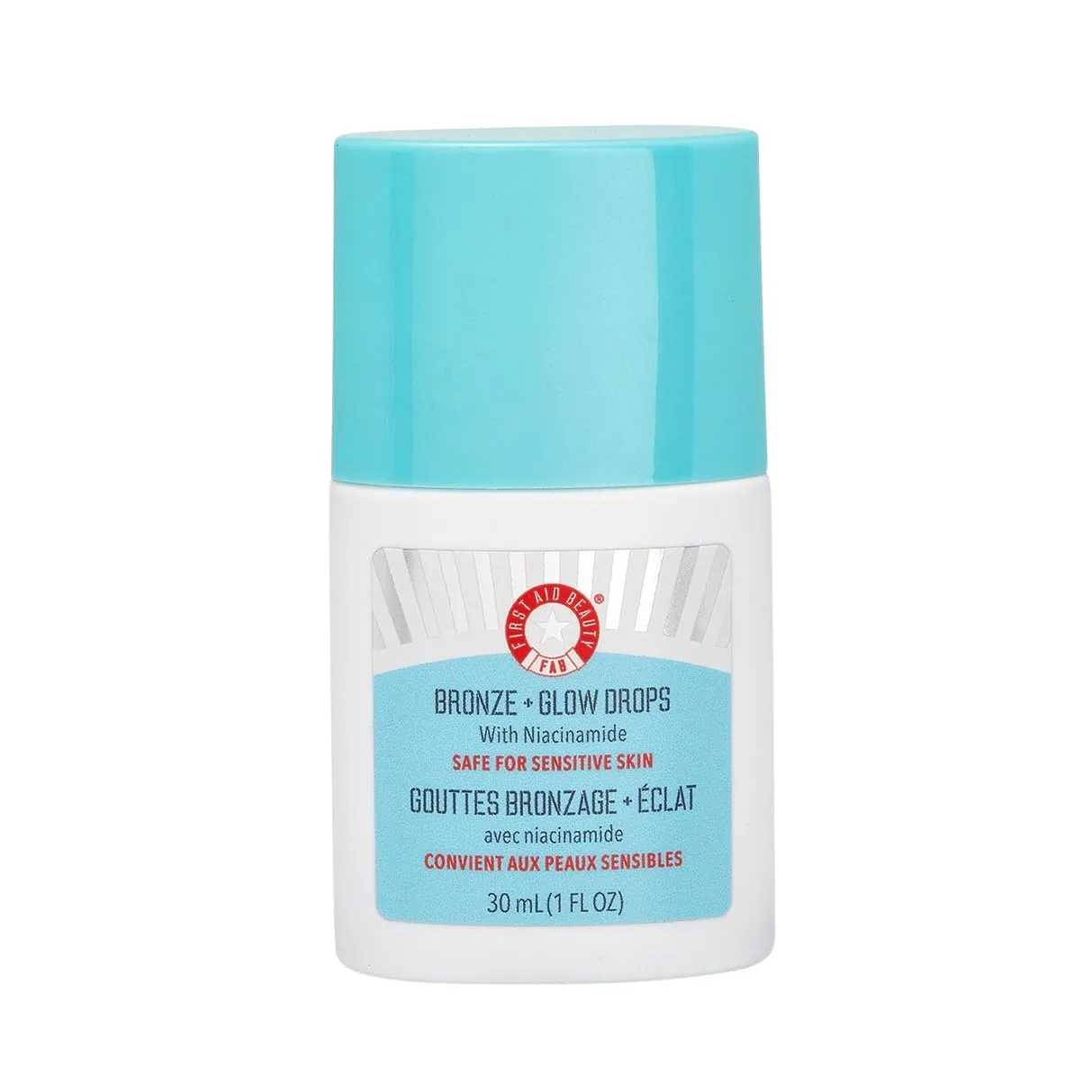 First Aid Beauty - Bronze   Glow Drops with Niacinamide, Visibly Evens Skin Tone, Blurs Pores and Hydrates for 24 hours with a Bronze Kiss of Color, Non-Comedogenic, Safe for Sensitive Skin, 1 oz
